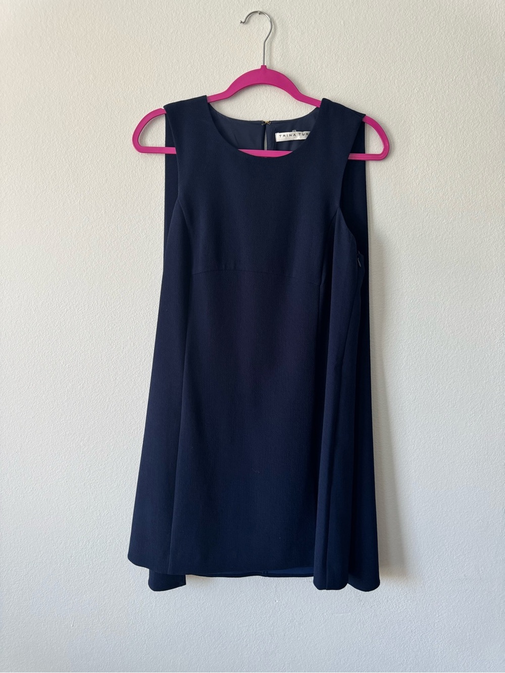 Trina Turk Navy Sleeveless A-Line Mini Dress